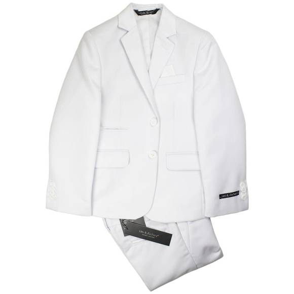 Leo & Zachary Deep Blue checks boys communion suit 5411 main image 1